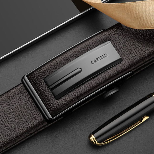 Cartelo Brown Leather Ratchet Belt MTD10911